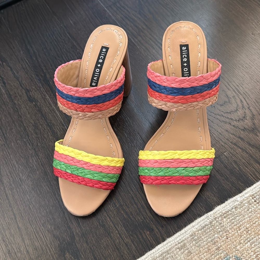 Alice and Olivia colorful woven sandal
